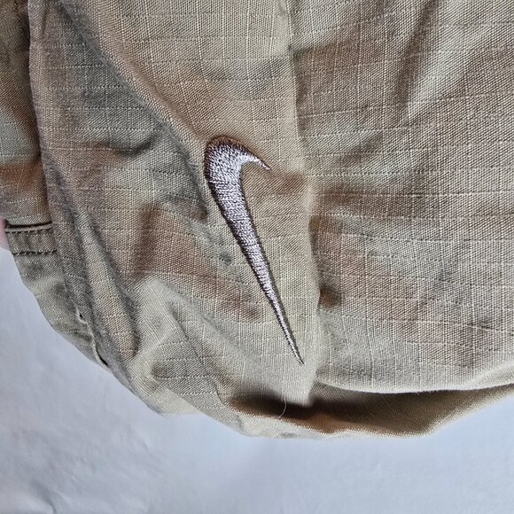 Nike Shorts Mens 38 Khaki Cargo Outdoor Utility Pockets Cotton Ripstop Hiking - Picture 5 of 11